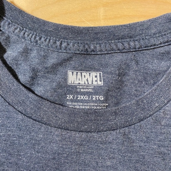 Marvel Men's Blue Captain America T-Shirt 2X (IY) - Picture 7 of 11